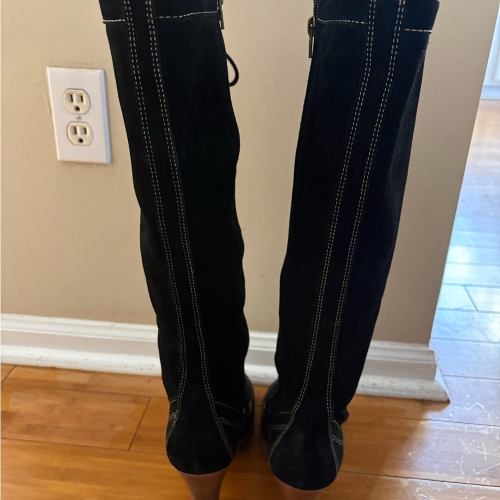 Michael Kors Black Suede Boots - Picture 13 of 15